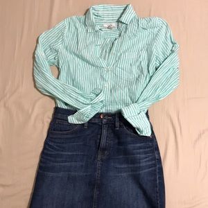 Jcrew light cotton stripe shirt